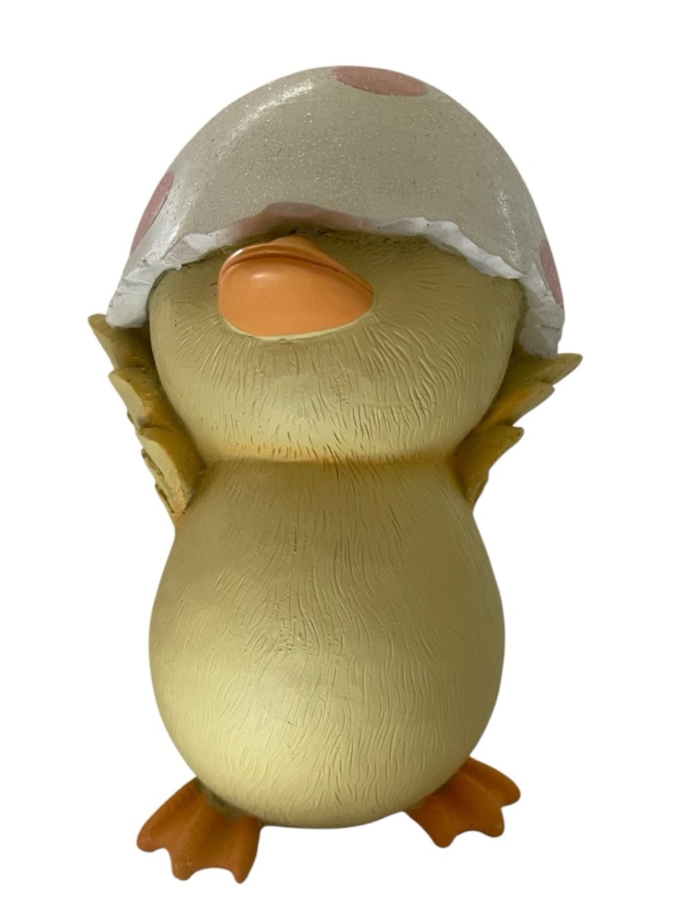 Easter Chick Figurine With a “just hatched" look with an eggshell cap. - NWT**